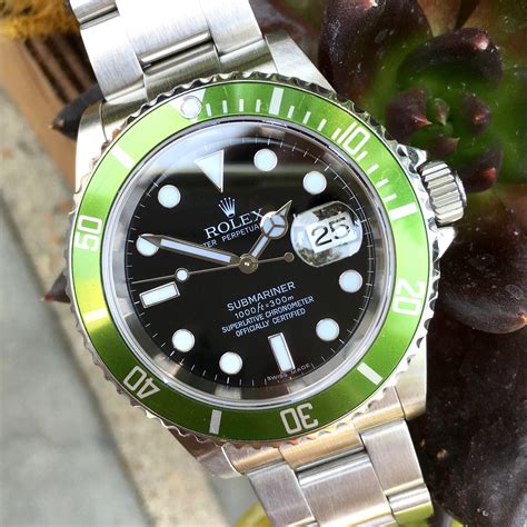 rolex submariner anniversary green replica|rolex 50th anniversary submariner 16610v.